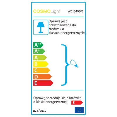 YORK W01307BK kinkiet Cosmo Light etykieta