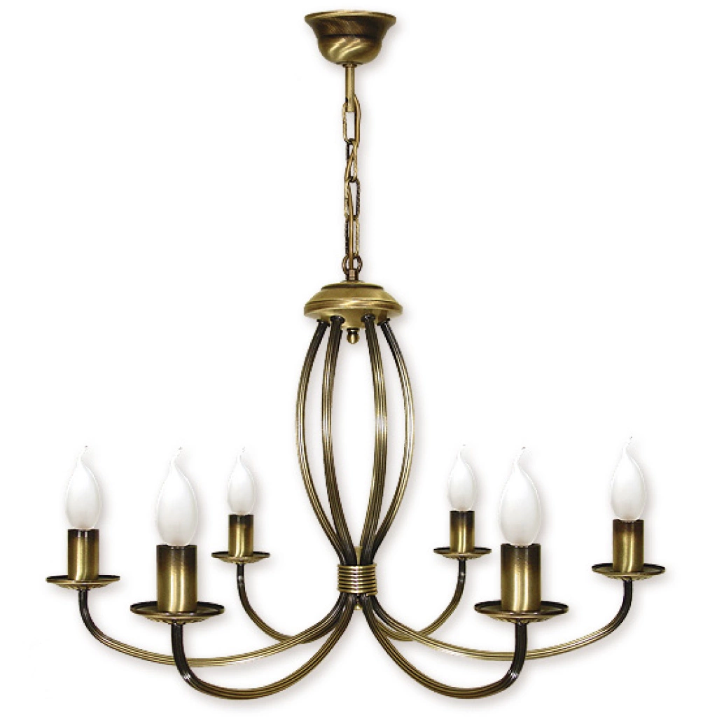 Korona żyrandol 6xE14 396/W6 patyna styl angielski