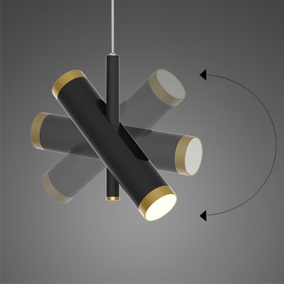 LUNETTE NO. 4 lampa wisząca LED 6x3W czarna matowa