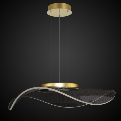 VELO NO. 1 złota lampa wisząca LED transparentny klosz