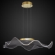 VELO NO. 2 lampa wisząca LED złoto satyna transparentny klosz