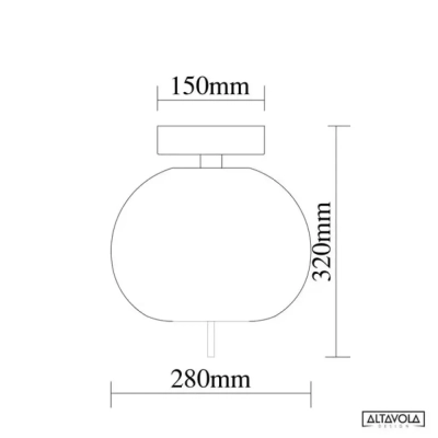 Apple CE lampa sufitowa LED 12W 720lm 3000K złota