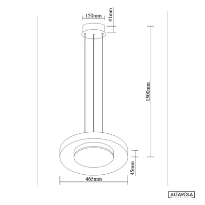 Futuro No.1 lampa wisząca LED 36W 2160lm 3000K biała