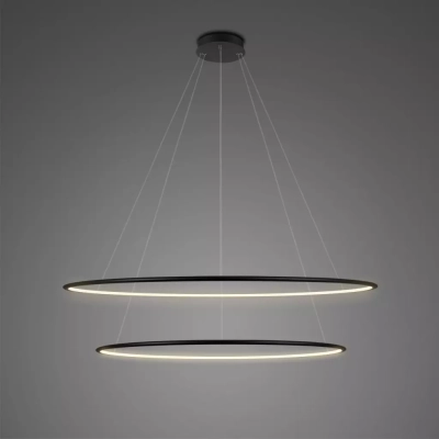 Ledowe Okręgi No.2 lampa wisząca LED 68W 4100lm 3000K czarna Altavola Design