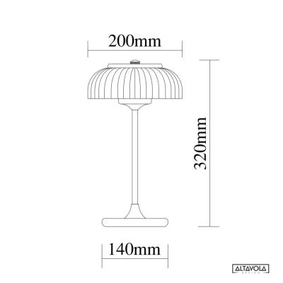 Vitrum lampka stołowa LED 7,2W 430lm 3000K biała