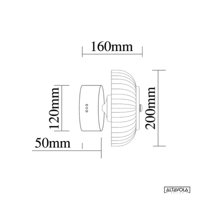 Vitrum CW lampa sufitowa LED 7,2W 430lm 3000K czarna złota