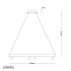 Spectra No.2 lampa wisząca LED 67W 2200lm 3000K szary złoty