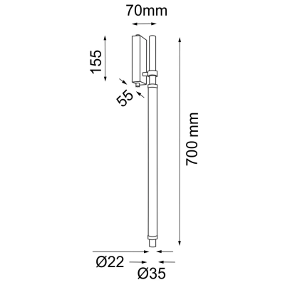 Astako K kinkiet LED 2W 240lm 3000K patyna mat 4059