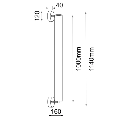 Merezi K kinkiet LED 30W 4200lm 3000K mosiądz patyna mat 4051