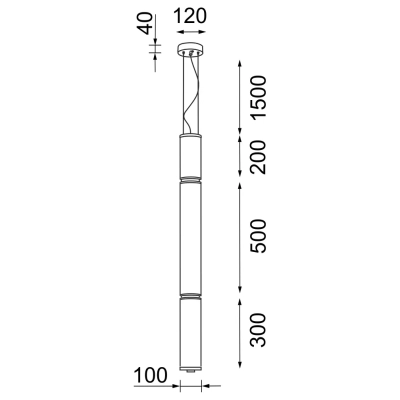 Merezi 2 lampa wisząca LED 30W 4200lm 3000K mosiądz patyna mat 5217