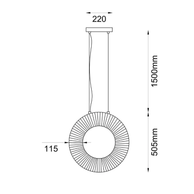 Nexo Z1 50cm lampa wisząca LED 49W 6400lm 4000K czerwona terakota 5226