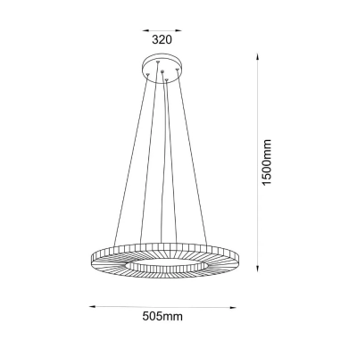 Nexo Z3 50cm lampa wisząca LED 49W 6400lm 4000K czerwona terakota 5228