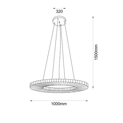 Nexo Z4 100cm lampa wisząca LED 110W 14300lm 4000K czerwona terakota 5229
