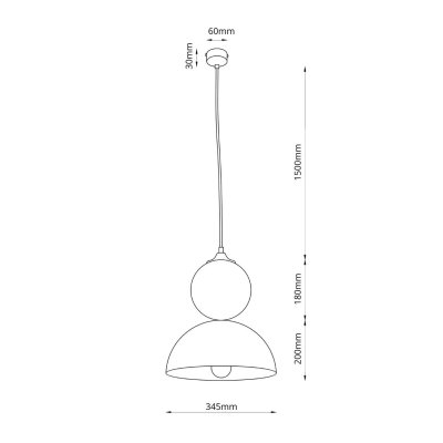 Tigali 2 lampa wisząca żółty piasek 5242