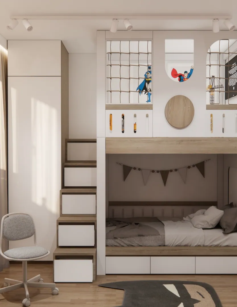 Wizualizacja aranżacji pokoju 4-latka