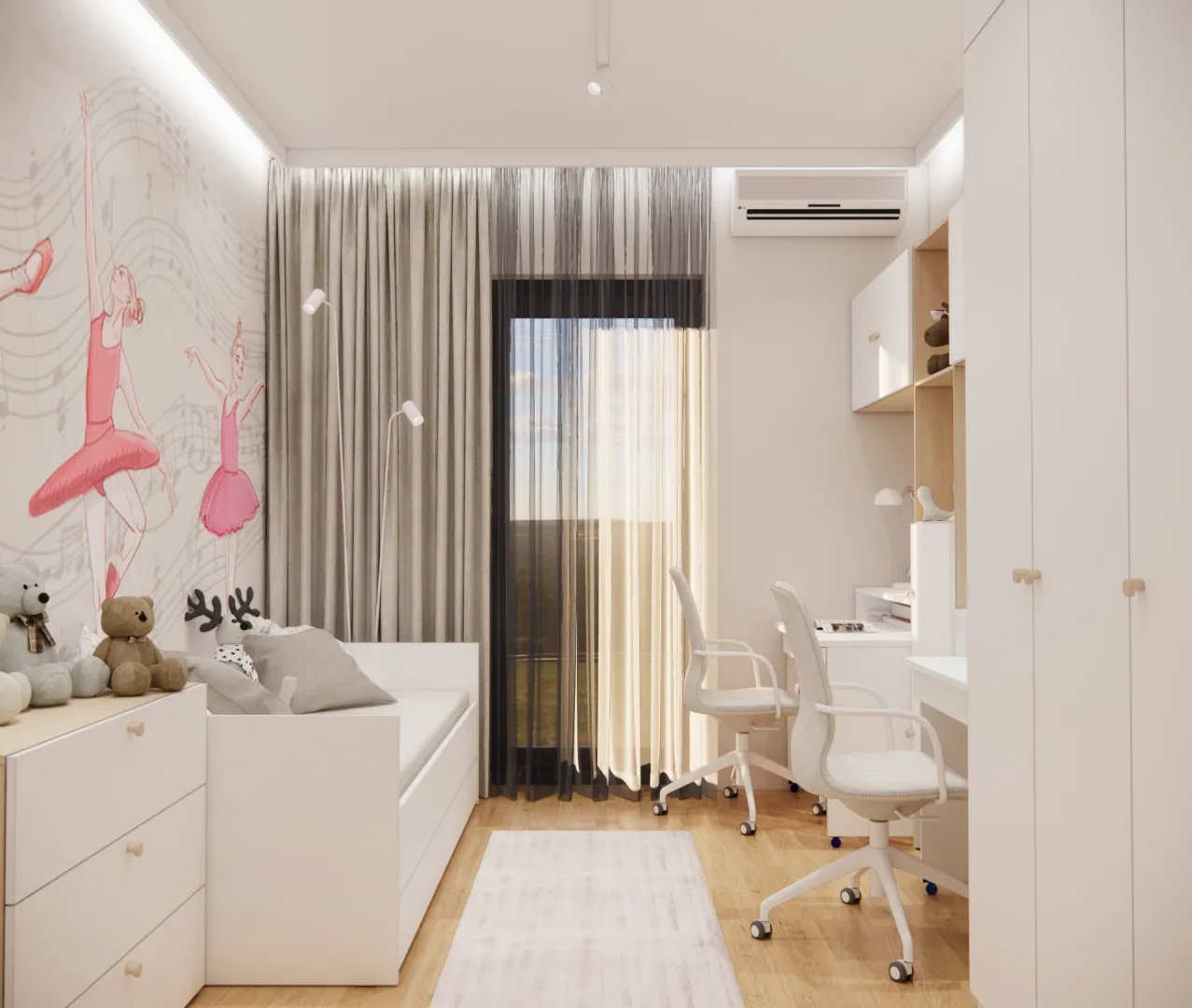 Aranżacja pokoju dziewczynek