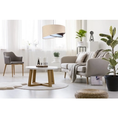 asymetryczna lampa wisząca dopokoju dziennego