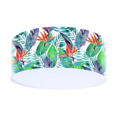 BPS Koncept Liście jungle Ø 40 - 60 cm plafon 2 x E27 abażur z nadrukiem latexowym