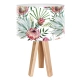 Tropikalna echmea Ø30cm lampka stołowa E27 abażur z nadrukiem latexowym, stelaż drewniany sosnowy