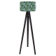 BPS Zielony gaj Ø 40 cm lampa podłogowa E27 abażur z nadrukiem latexowym, stelaż drewniany czarny