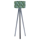 BPS Zielony gaj Ø 40 cm lampa podłogowa E27 abażur z nadrukiem latexowym, stelaż drewniany antracyt