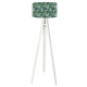 BPS Zielony gaj Ø 40 cm lampa podłogowa E27 abażur z nadrukiem latexowym, stelaż drewniany biały