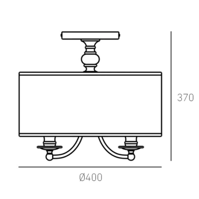 Abu Dhabi 1 lampa sufitowa 3xE14 C03480AU-BK