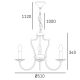 Riga lampa wisząca 3xE14 P03755CH-WH