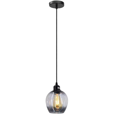 Atena lampa wisząca 1xE27 czarna 8182/1 Elem