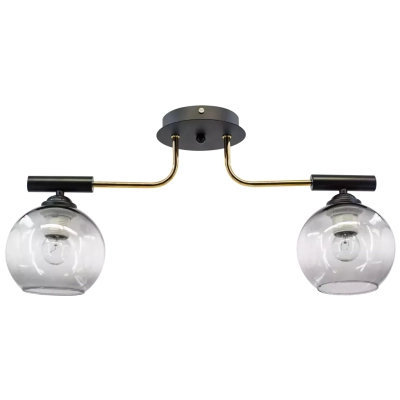 Bold lampa sufitowa 2xE27 czarna, złoto 2207/2 Elem