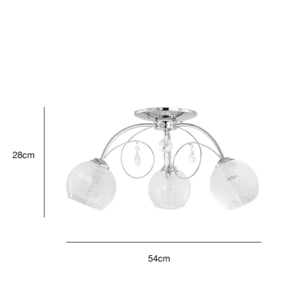 Carmen lampa sufitowa 3XE27 chrom 8823/3 8C