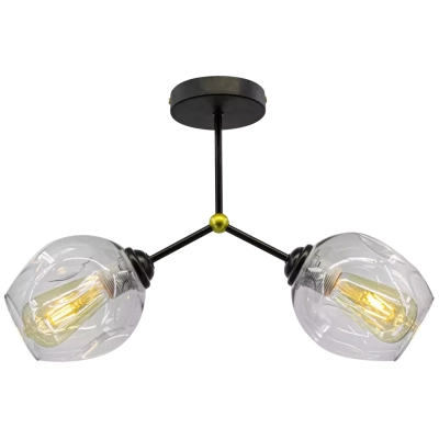 Giro lampa sufitowa 2xE27 czarna 1094/2 Elem