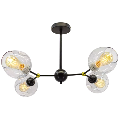 Giro lampa sufitowa 4xE27 czarna 1094/4 Elem