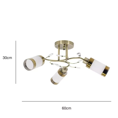 Gracja lampa sufitowa 3XE27 mosiądz 8267/3 21QG