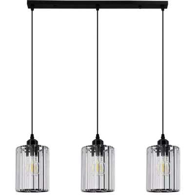 Modena lampa wisząca 3xE27 czarna  6782/3 Elem