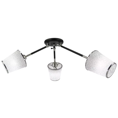 Nairobi lampa sufitowa 3xE14 czarna, chrom  1013/3 Elem