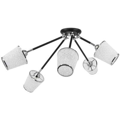 Nairobi lampa sufitowa 5xE14 czarna, chrom  1013/5 Elem