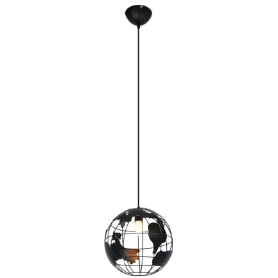 Planeta lampa wisząca 1xE27 czarna 6862/1 Elem