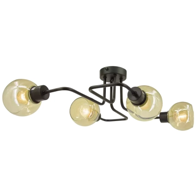 Tango lampa sufitowa 4xE27 czarna 3040/4 BL 21QG Elem