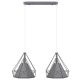 Piramida lampa wisząca 2xE27 grey mat, siatka 8803/2 Elem