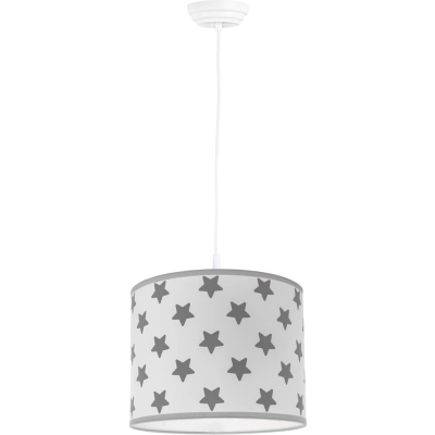 Classic 25 lampa wisząca 1xE27 szara biała Hellux