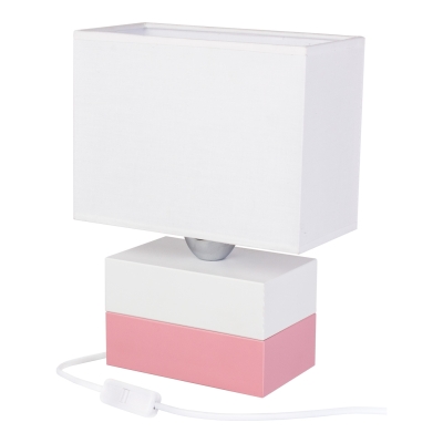 Colorato lampka stołowa 1xE27 biała różowa Hellux