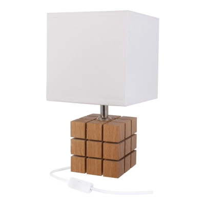 Rubi natural lampka stołowa 1xE27 naturalne drewno Hellux