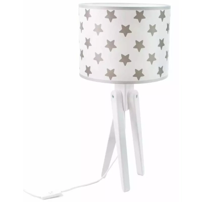 Trivet biała lampka stołowa 1xE27 biała szara Hellux