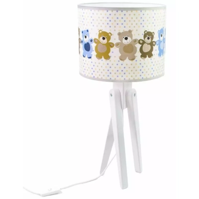 Trivet biała lampka stołowa 1xE27 wielokolorowa Hellux