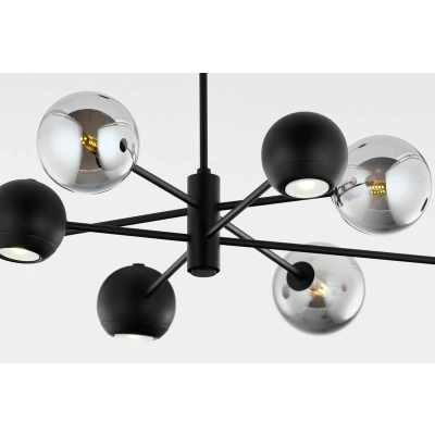 Moka 8 lampa wisząca z kloszami w kształcie kulek z metali i szkła