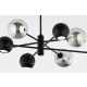 Moka 8 lampa wisząca z kloszami w kształcie kulek z metali i szkła