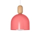 LOFT OVOI lampa wisząca metalowa z ozdobnym drewnianym elementem E27 różowa Kolorowe kable