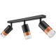 Lamkur Aurora lampa sufitowa spot 3 x GU10 czarna-calvados