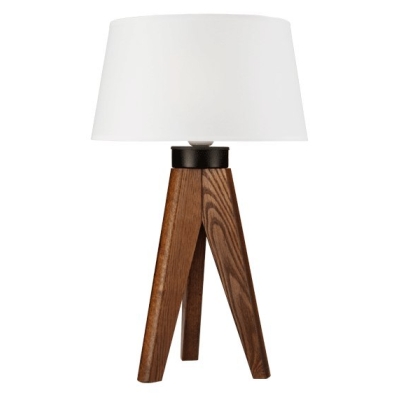 AIDA lampa stołowa z abażurem - dąb orzech 1x60W E27 Lamkur